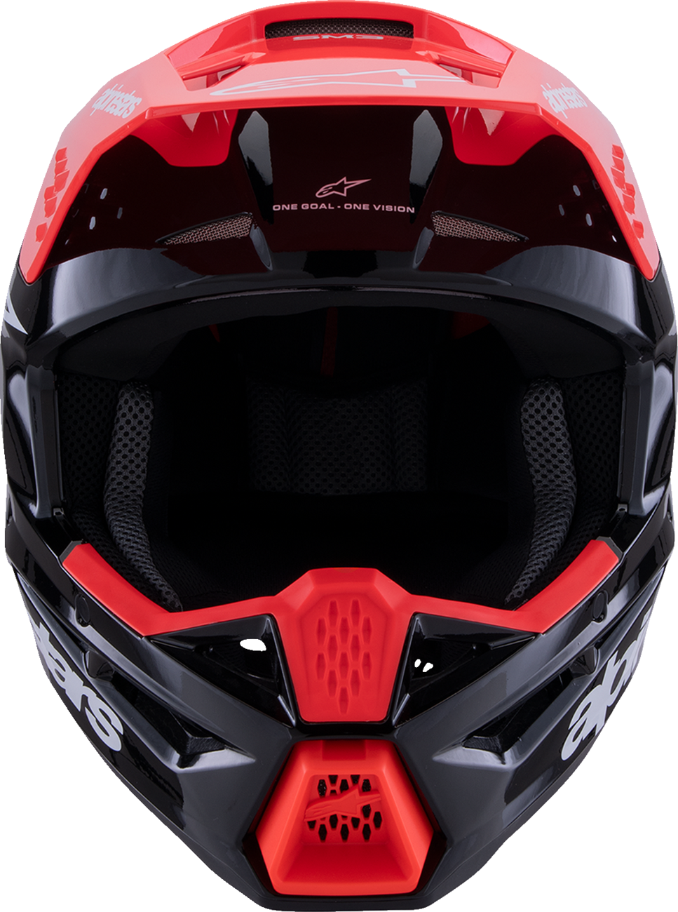 ALPINESTARS SM3 Helmet - Radium - Gloss Black/Red Fluo/White - XS 8300826-1553-XS