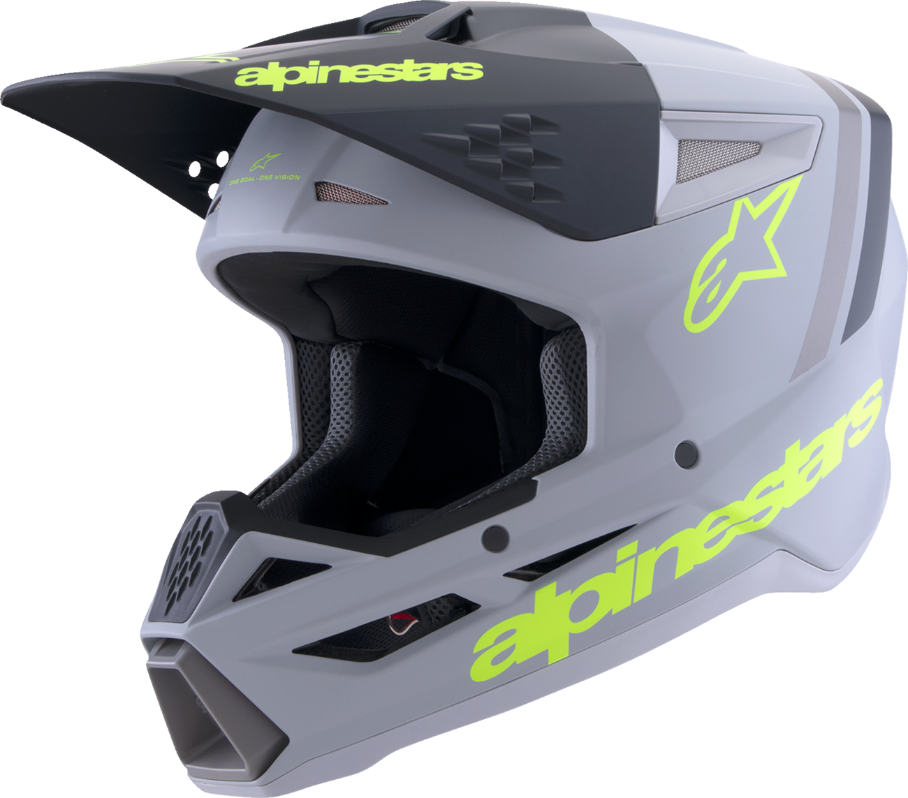 ALPINESTARS SM3 Helmet - Radium - Matte Gray/Black/Yellow Fluo - XS 8300826-9510-XS