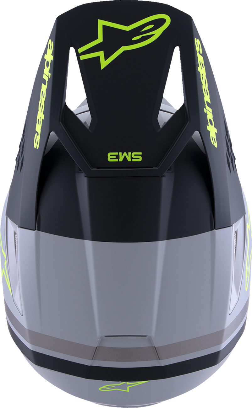 ALPINESTARS SM3 Helmet - Radium - Matte Gray/Black/Yellow Fluo - XS 8300826-9510-XS