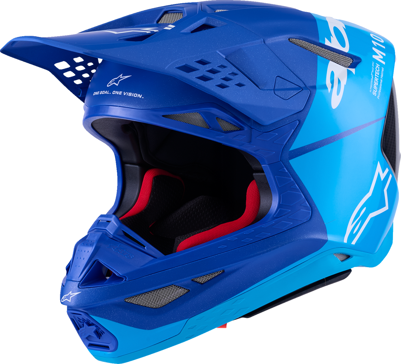 ALPINESTARS Supertech M10 Helmet - Flood - MIPS® - Blue/Black Carbon - XS 8301023-7282-XS