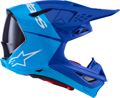 ALPINESTARS Supertech M10 Helmet - Flood - MIPS® - Blue/Black Carbon - Large 8301023-7282-L