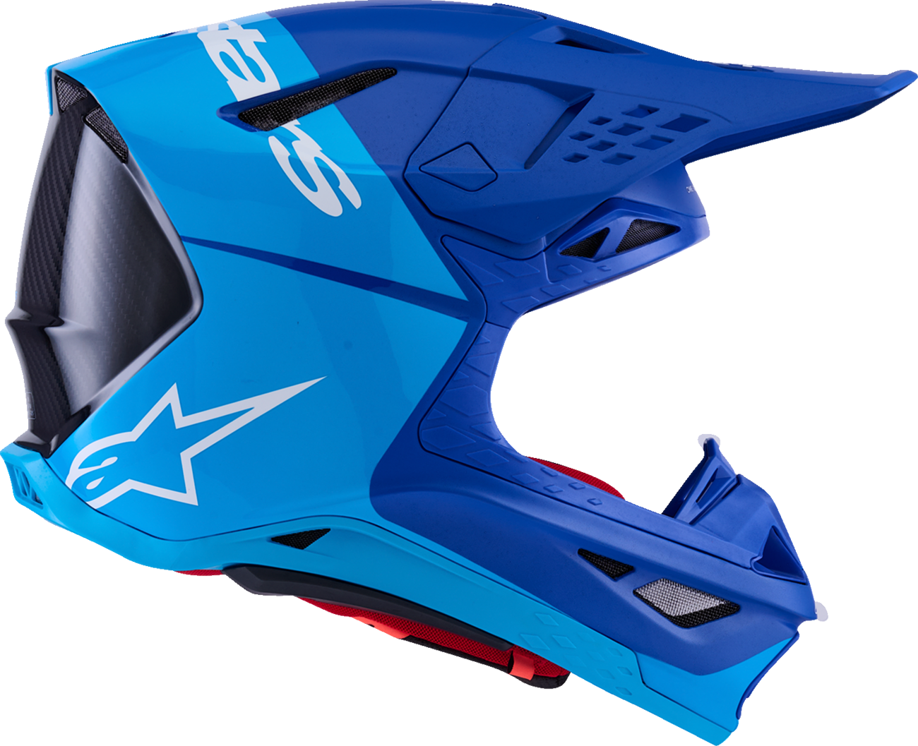 ALPINESTARS Supertech M10 Helmet - Flood - MIPS® - Blue/Black Carbon - 2XL 8301023-7282-XXL