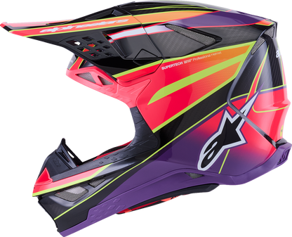 ALPINESTARS Supertech M10 Helmet - MIPS® - Era - Gloss Pink/Violet/Yellow Fluo - XS 8301223-3145-XS