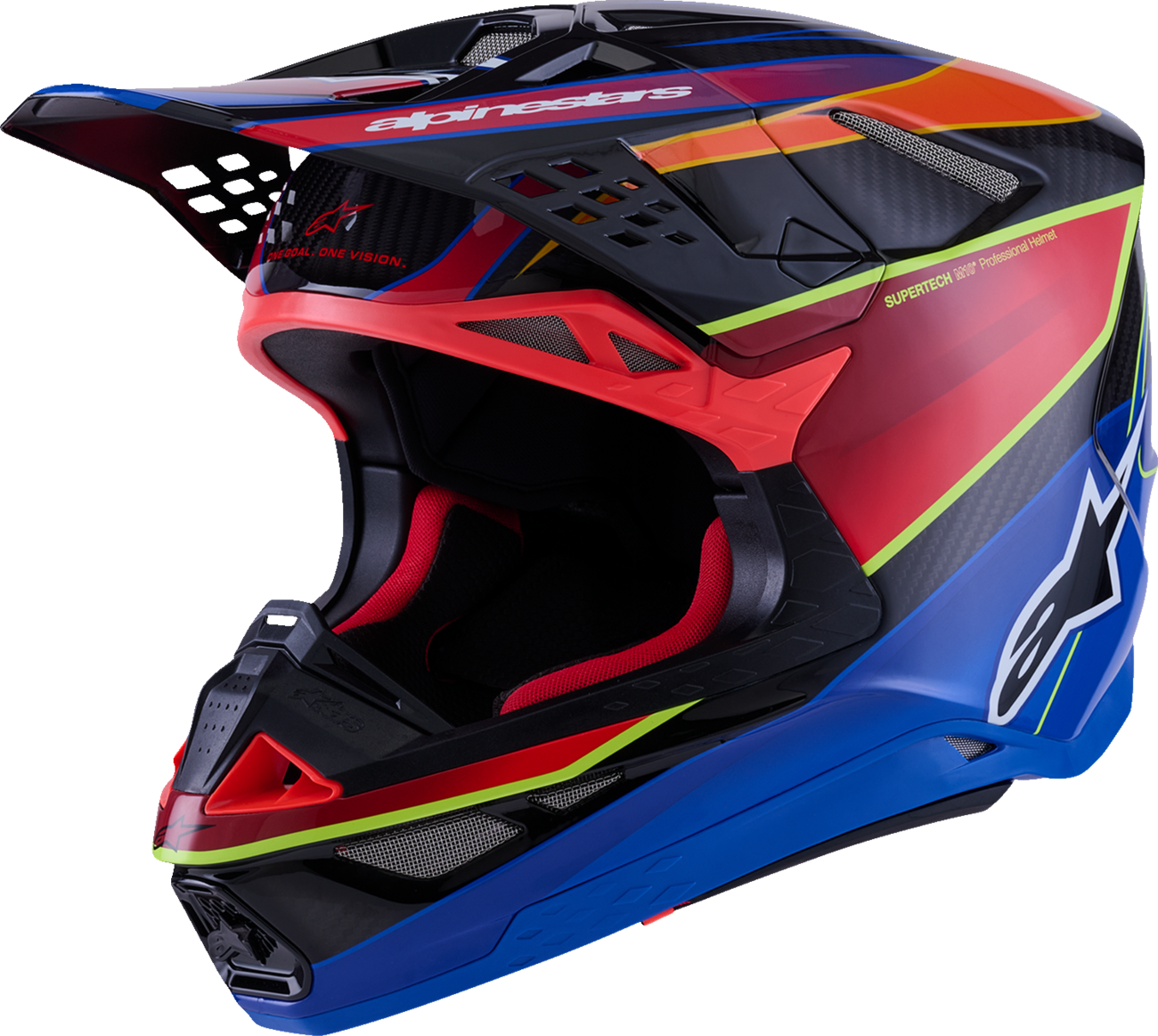 ALPINESTARS Supertech M10 Helmet - MIPS® - Era - Gloss Blue/Red/Yellow Fluo - XS 8301223-7356-XS