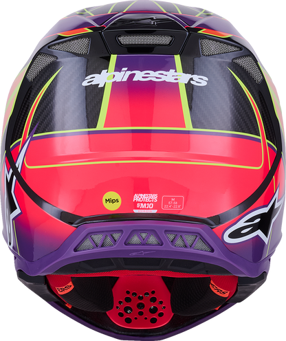 ALPINESTARS Supertech M10 Helmet - MIPS® - Era - Gloss Pink/Violet/Yellow Fluo - 2XL 8301223-3145-XXL