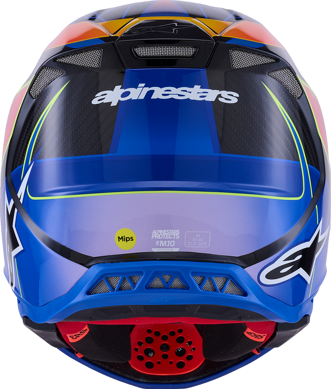 ALPINESTARS Supertech M10 Helmet - MIPS® - Era - Gloss Blue/Red/Yellow Fluo - Small 8301223-7356-S
