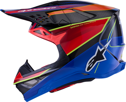 ALPINESTARS Supertech M10 Helmet - MIPS® - Era - Gloss Blue/Red/Yellow Fluo - Medium 8301223-7356-M