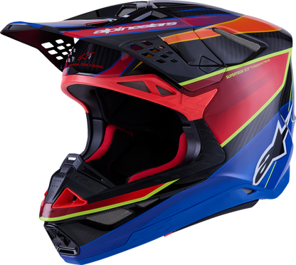ALPINESTARS Supertech M10 Helmet - MIPS® - Era - Gloss Blue/Red/Yellow Fluo - 2XL 8301223-7356-XXL