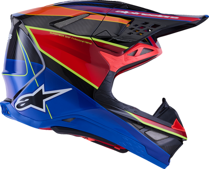 ALPINESTARS Supertech M10 Helmet - MIPS® - Era - Gloss Blue/Red/Yellow Fluo - 2XL 8301223-7356-XXL