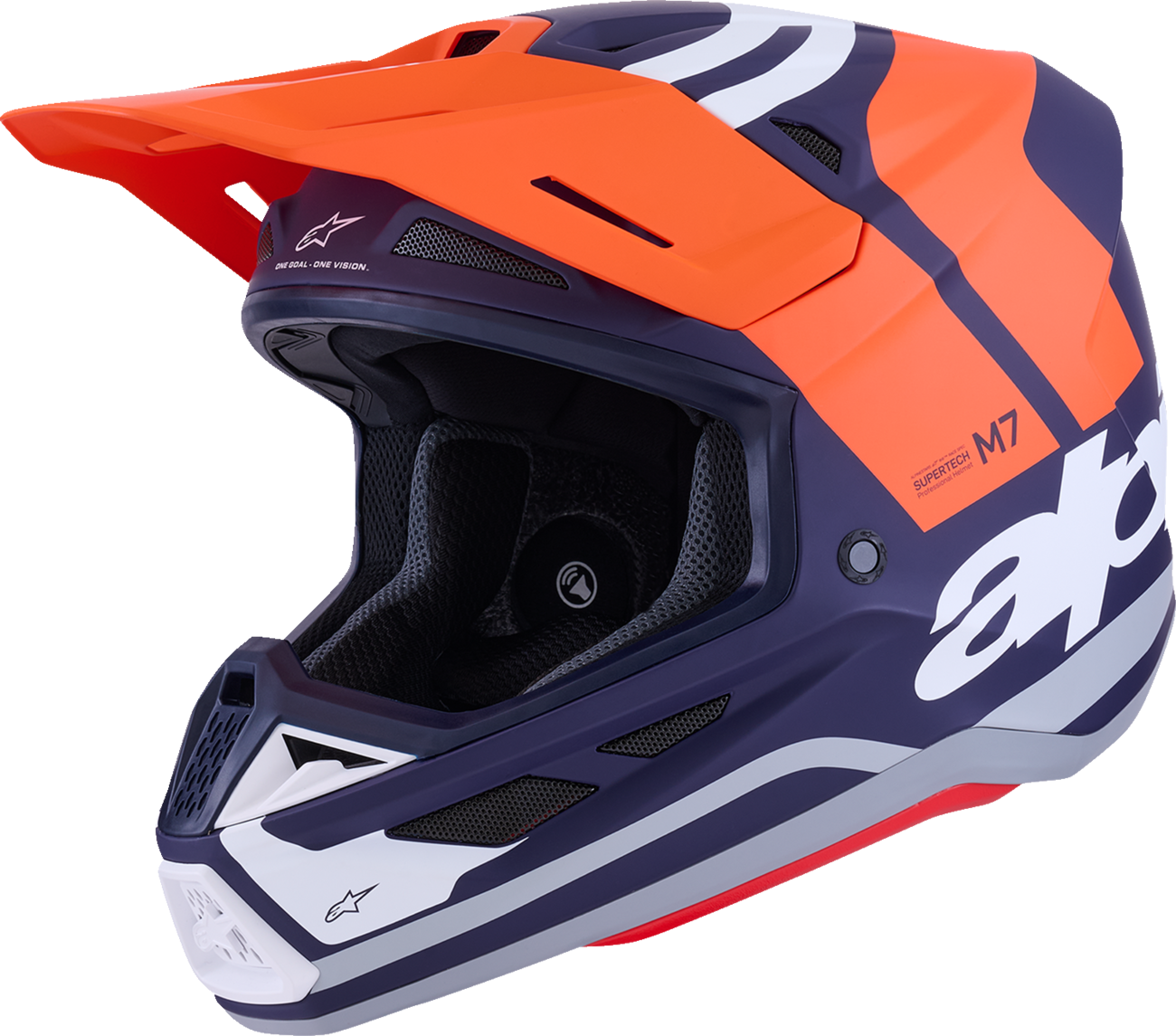 ALPINESTARS SM7 Helmet - Core - Matte Orange/Blue - Small 8301826-408-S