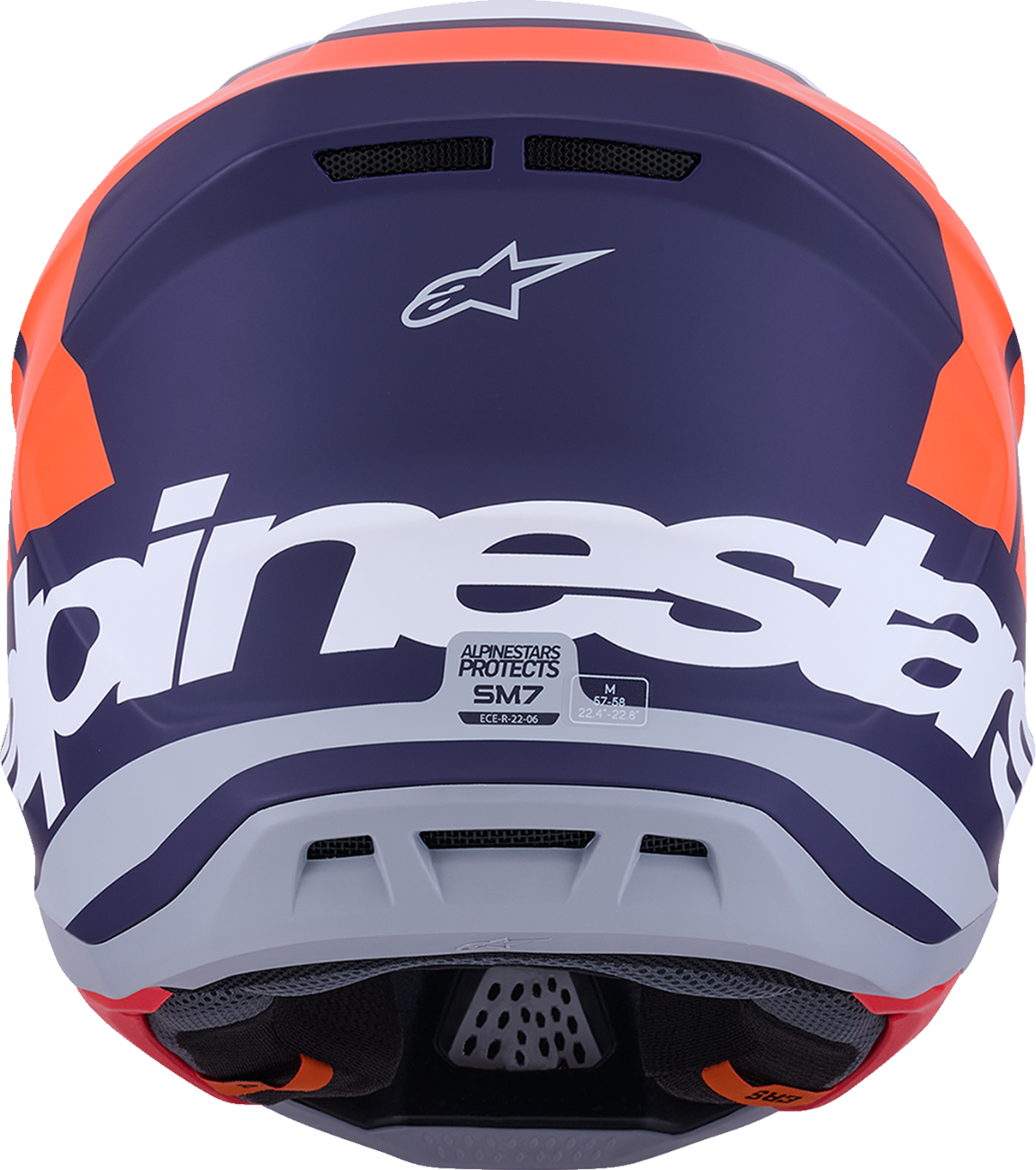 ALPINESTARS SM7 Helmet - Core - Matte Orange/Blue - Large 8301826-408-L