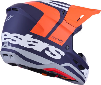 ALPINESTARS SM7 Helmet - Core - Matte Orange/Blue - Small 8301826-408-S