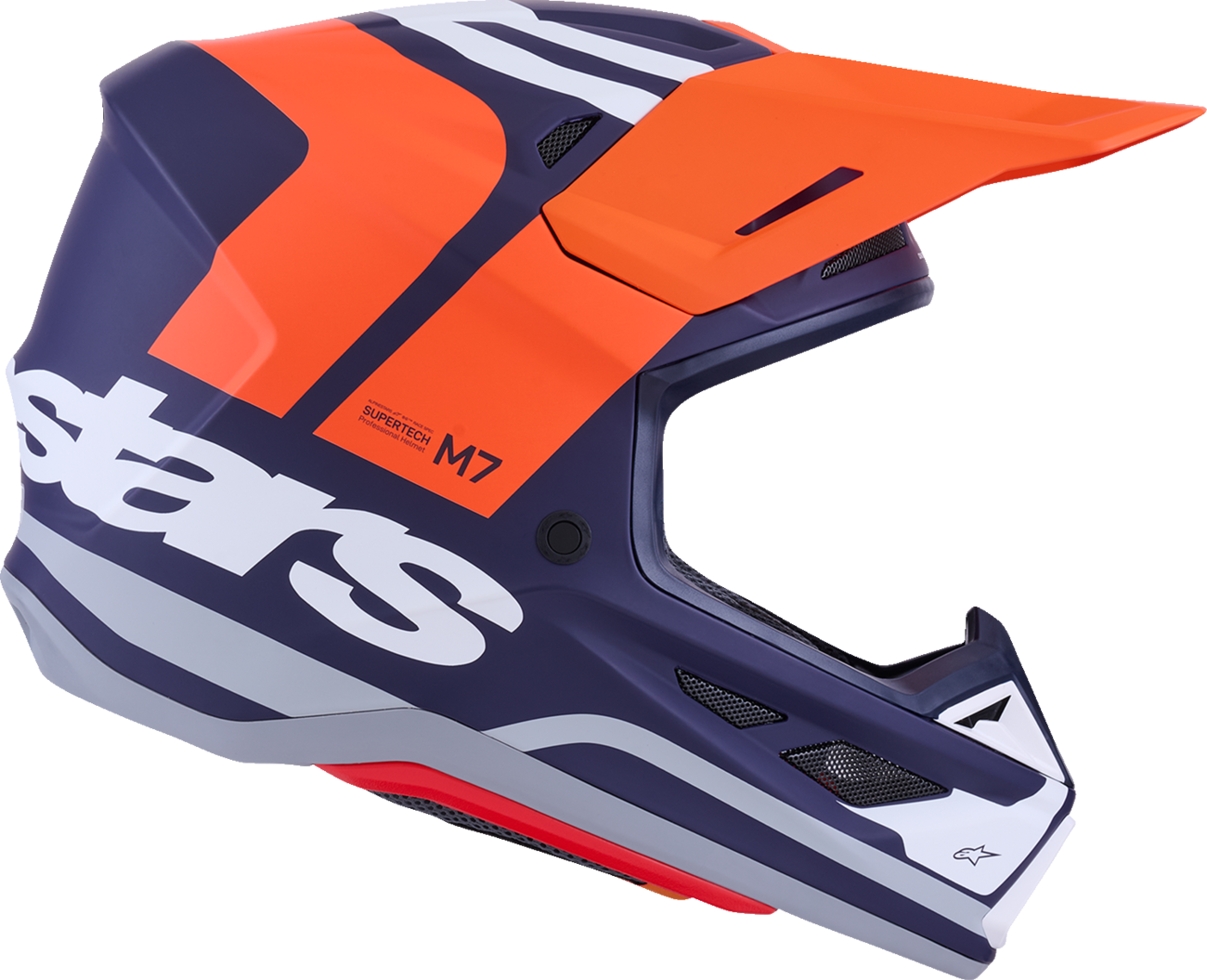 ALPINESTARS SM7 Helmet - Core - Matte Orange/Blue - Large 8301826-408-L