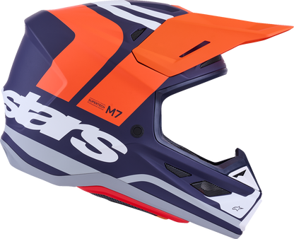 ALPINESTARS SM7 Helmet - Core - Matte Orange/Blue - Small 8301826-408-S