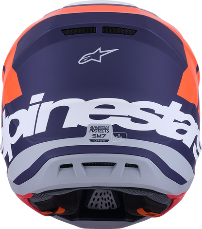 ALPINESTARS SM7 Helmet - Core - Matte Orange/Blue - 2XL 8301826-408-XXL