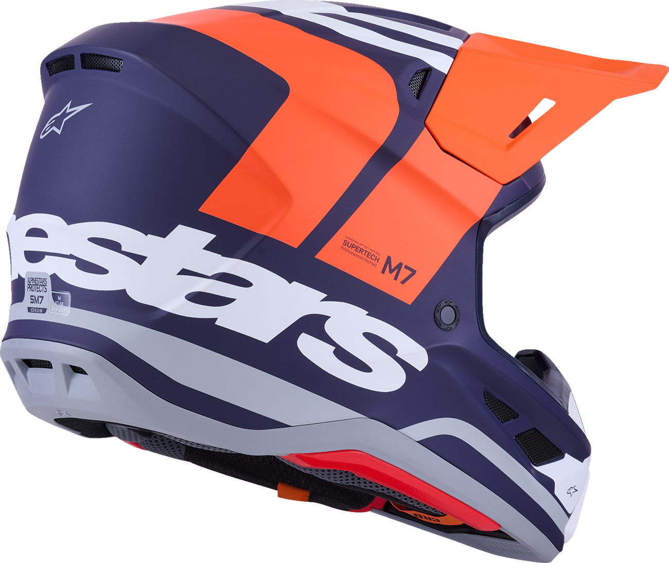 ALPINESTARS SM7 Helmet - Core - Matte Orange/Blue - 2XL 8301826-408-XXL