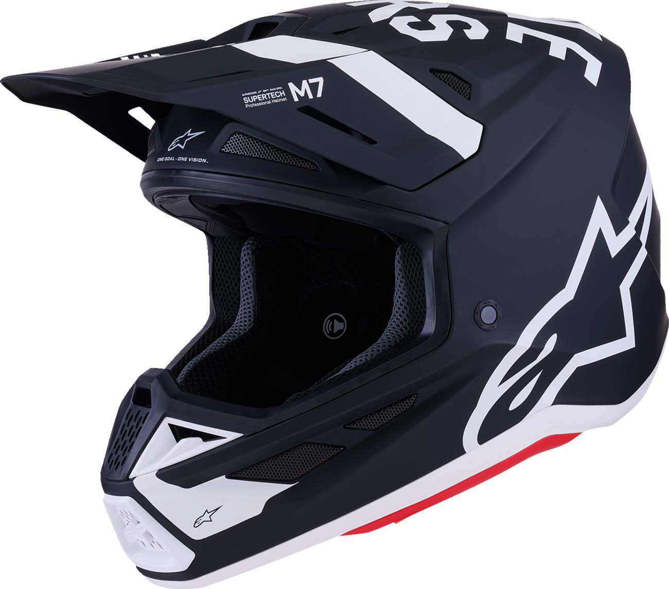 ALPINESTARS SM7 Helmet - Dasher - Matte Black/White - Medium 8302226-1121-M