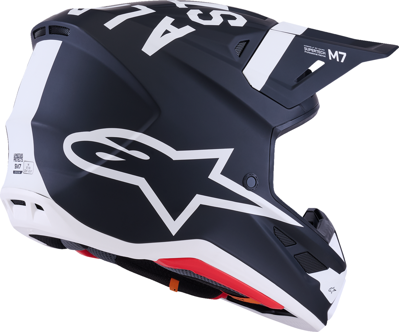 ALPINESTARS SM7 Helmet - Dasher - Matte Black/White - Medium 8302226-1121-M