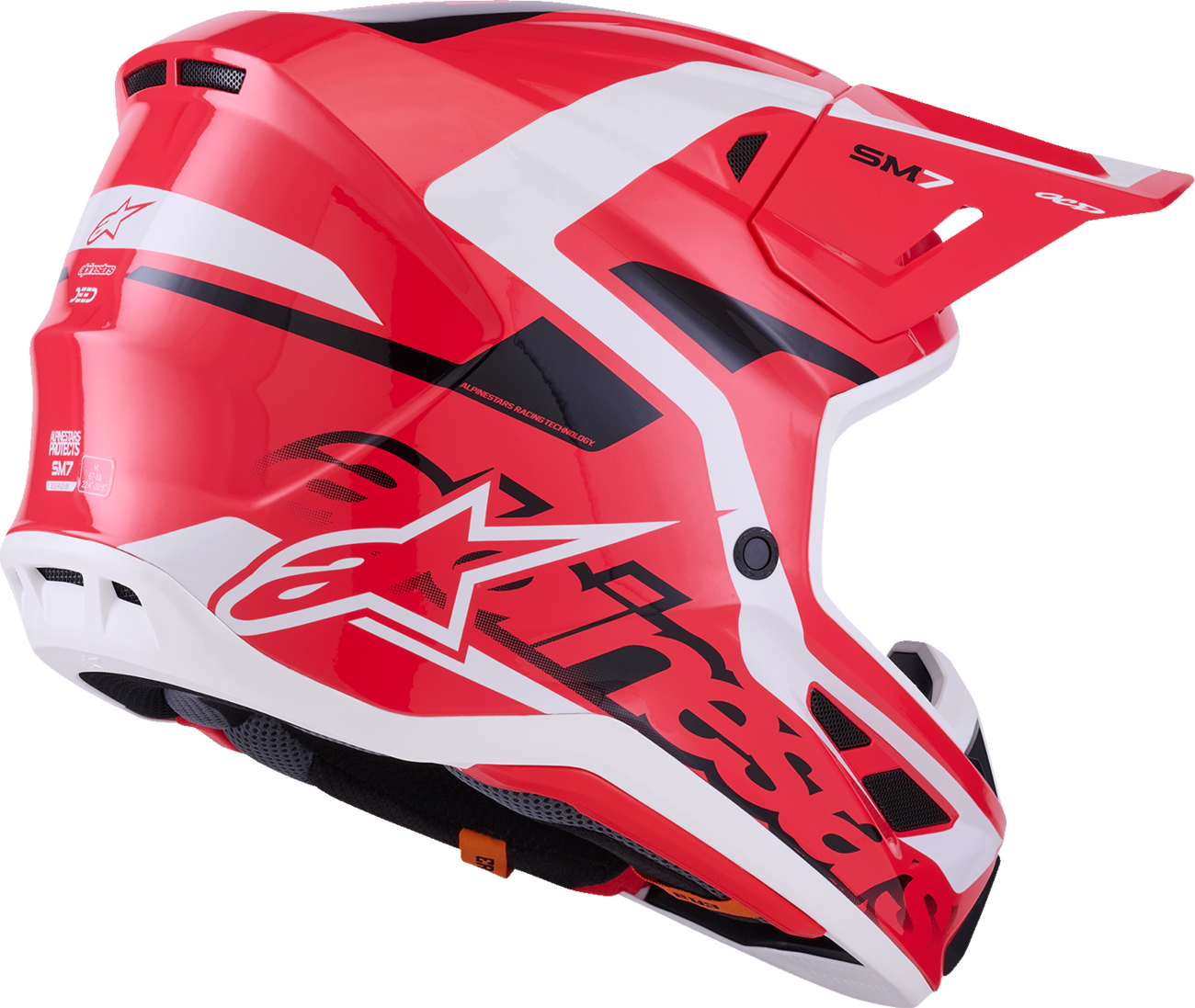 ALPINESTARS SM7 Helmet - Deed - Gloss Red/Black/White - XS 8302426-3139-XS