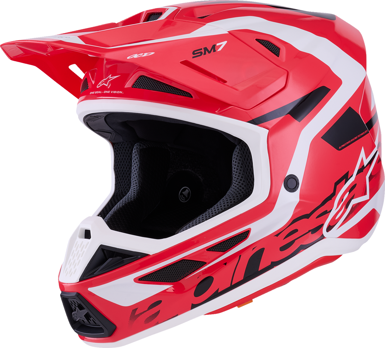 ALPINESTARS SM7 Helmet - Deed - Gloss Red/Black/White - Large 8302426-3139-L