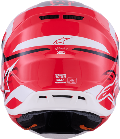 ALPINESTARS SM7 Helmet - Deed - Gloss Red/Black/White - XL 8302426-3139-XL