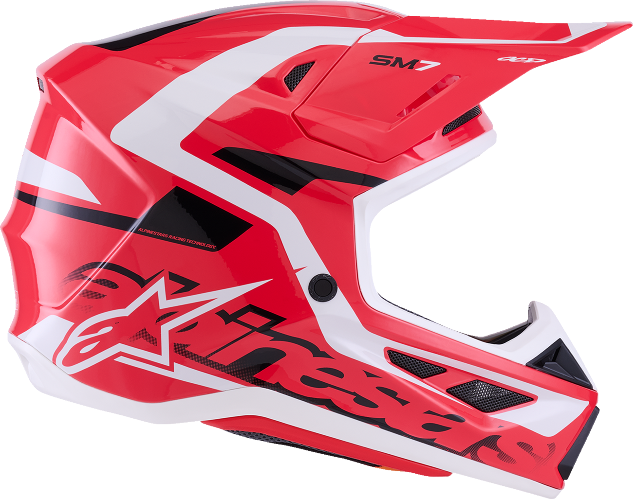 ALPINESTARS SM7 Helmet - Deed - Gloss Red/Black/White - XL 8302426-3139-XL