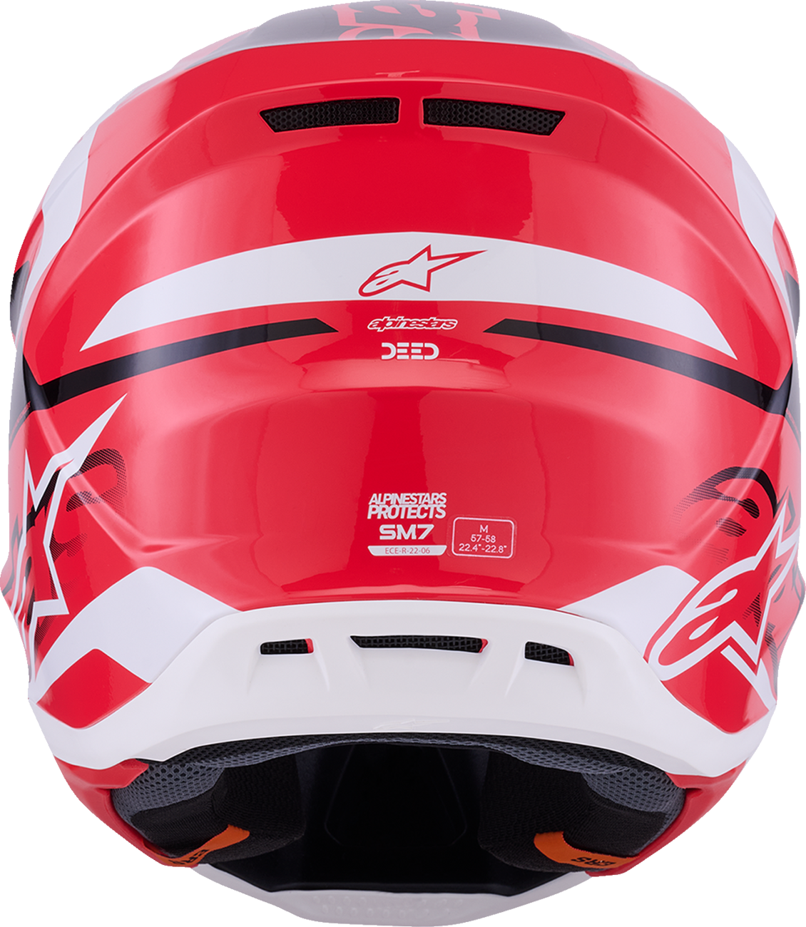 ALPINESTARS SM7 Helmet - Deed - Gloss Red/Black/White - Large 8302426-3139-L