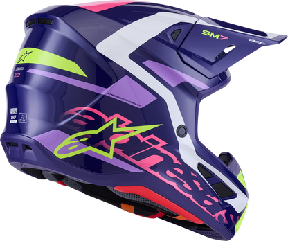 ALPINESTARS SM7 Helmet - Deed - Gloss Purple/Pink - Small 8302426-3142-S