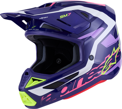 ALPINESTARS SM7 Helmet - Deed - Gloss Purple/Pink - Medium 8302426-3142-M