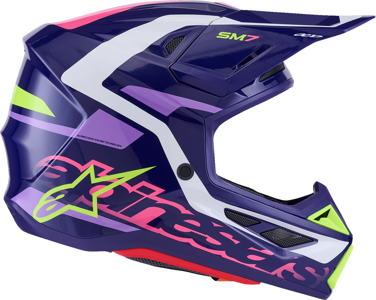 ALPINESTARS SM7 Helmet - Deed - Gloss Purple/Pink - Large 8302426-3142-L