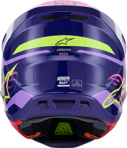 ALPINESTARS SM7 Helmet - Deed - Gloss Purple/Pink - Medium 8302426-3142-M