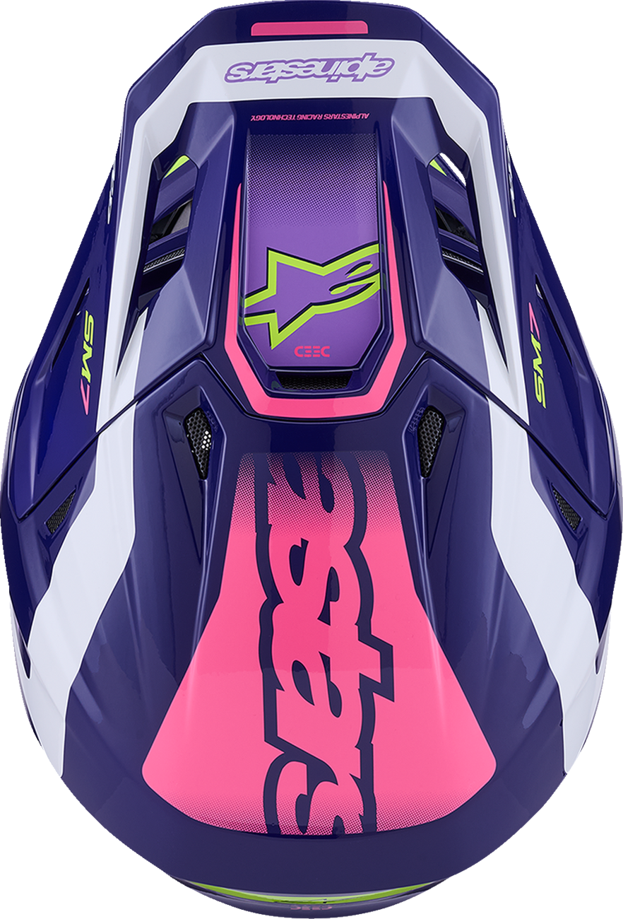 ALPINESTARS SM7 Helmet - Deed - Gloss Purple/Pink - XL 8302426-3142-XL