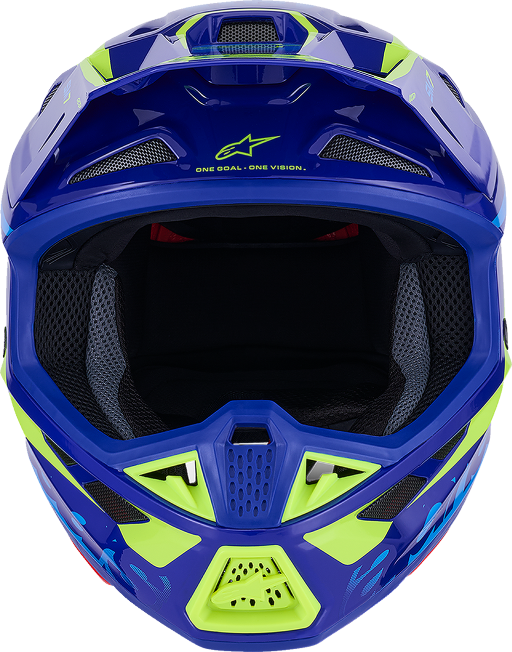 ALPINESTARS SM7 Helmet - Deed - Gloss Blue/Yellow Fluo - XL 8302426-7253-XL