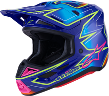 ALPINESTARS SM7 Helmet - Cast - Gloss/Blue/Pink/Yellow Fluo - XS 8302626-7254-XS