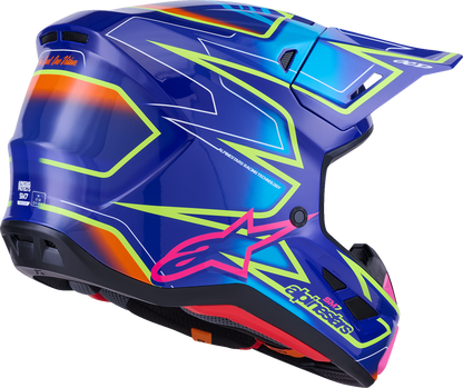ALPINESTARS SM7 Helmet - Cast - Gloss/Blue/Pink/Yellow Fluo - Small 8302626-7254-S
