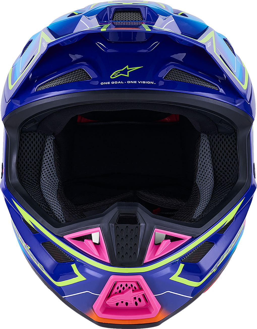 ALPINESTARS SM7 Helmet - Cast - Gloss/Blue/Pink/Yellow Fluo - Large 8302626-7254-L