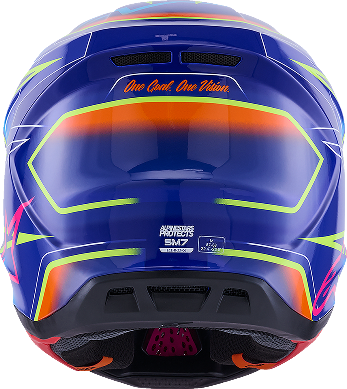 ALPINESTARS SM7 Helmet - Cast - Gloss/Blue/Pink/Yellow Fluo - Medium 8302626-7254-M