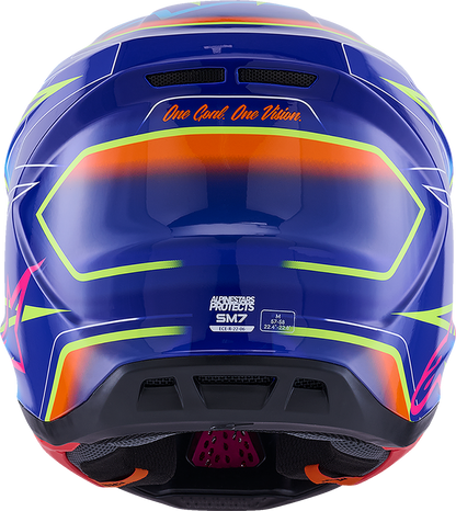 ALPINESTARS SM7 Helmet - Cast - Gloss/Blue/Pink/Yellow Fluo - Medium 8302626-7254-M
