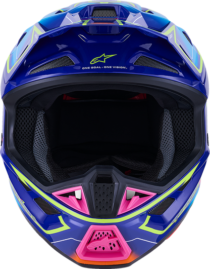 ALPINESTARS SM7 Helmet - Cast - Gloss/Blue/Pink/Yellow Fluo - XL 8302626-7254-XL