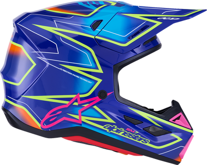 ALPINESTARS SM7 Helmet - Cast - Gloss/Blue/Pink/Yellow Fluo - XL 8302626-7254-XL