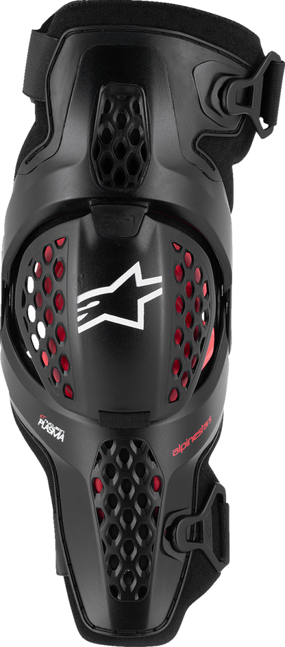 ALPINESTARS SX-1 Plasma Knee Guards - Black/Red/Cool Gray- S/M 6500326-1498-S/M
