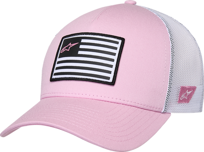 ALPINESTARS Flag Snapback Hat - Pink/White 1211-81013-3139-OS