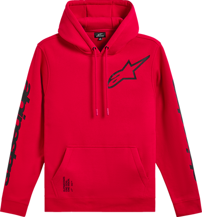 ALPINESTARS Triple Pullover Hoodie - Red - Large 1235-51405-30-L