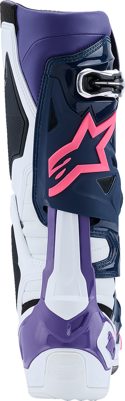 ALPINESTARS Tech 10 Boots - White/Violet/Navy/Pink Fluorescent - US 8 / EU 42 2010020-2780-8