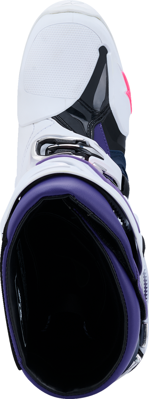 ALPINESTARS Tech 10 Boots - White/Violet/Navy/Pink Fluorescent - US 8 / EU 42 2010020-2780-8