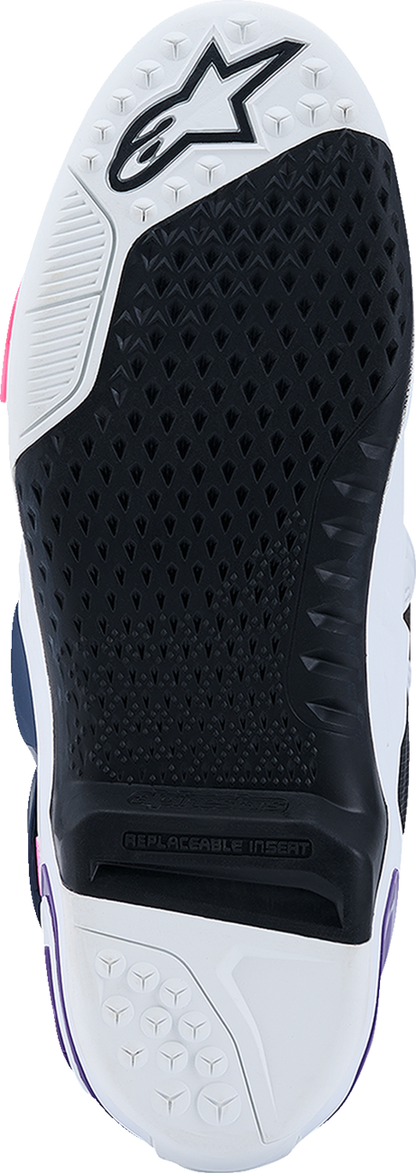 ALPINESTARS Tech 10 Boots - White/Violet/Navy/Pink Fluorescent - US 14 / EU 49.5 2010020-2780-14