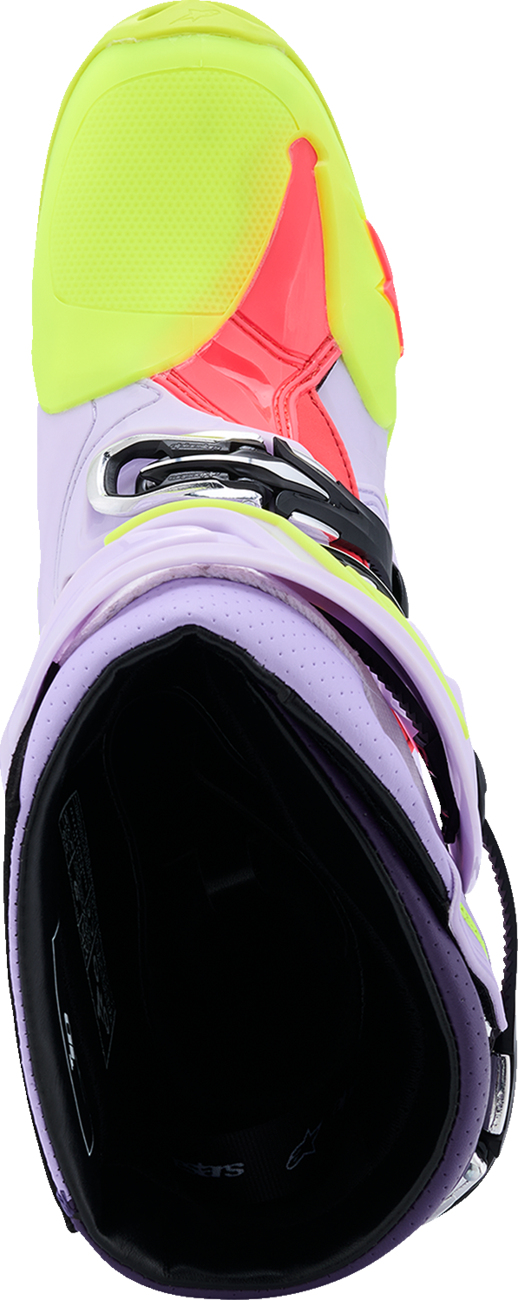 ALPINESTARS Tech 10 Supervented Boots - Purple/Fluorescent Yellow/Diva Pink - US 11 / EU 45.5 2010520-3150-11