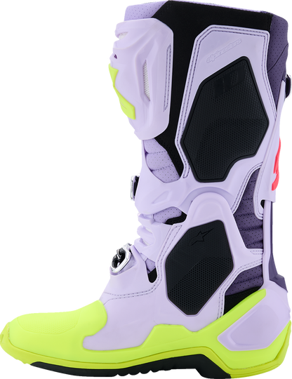 ALPINESTARS Tech 10 Supervented Boots - Purple/Fluorescent Yellow/Diva Pink - US 12 / EU 47 2010520-3150-12