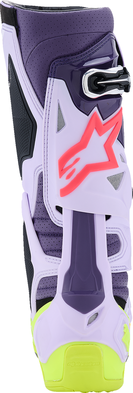 ALPINESTARS Tech 10 Supervented Boots - Purple/Fluorescent Yellow/Diva Pink - US 13 / EU 48 2010520-3150-13