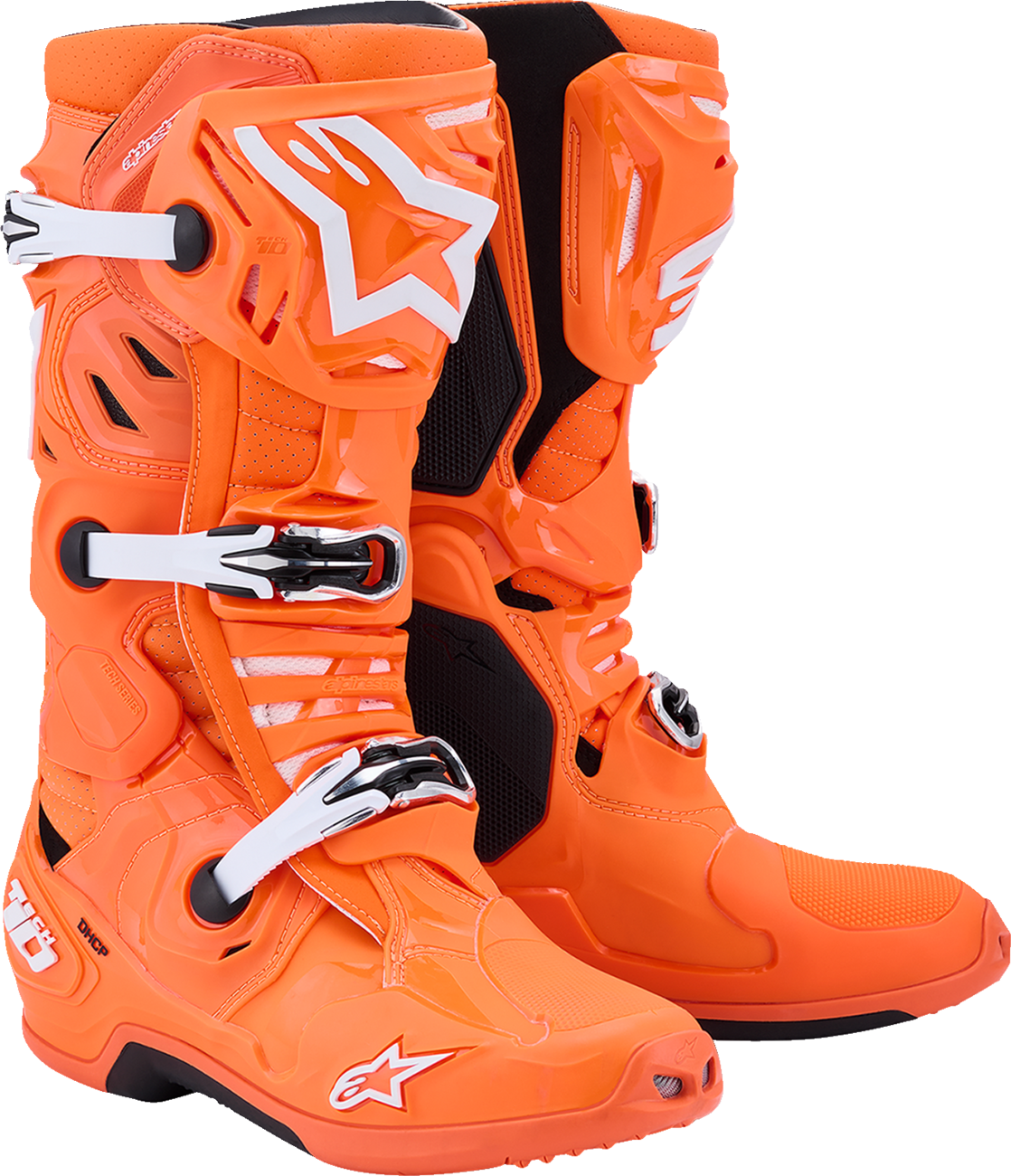 ALPINESTARS Tech 10 Supervented Boots - Fluorescent Orange/Black/White - US 10 / EU 44.5 2010520-4512-10